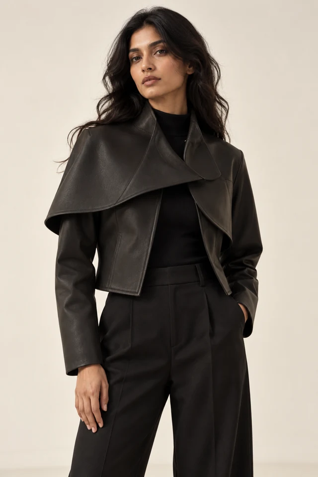PALESSI Vera black jacket on a female model